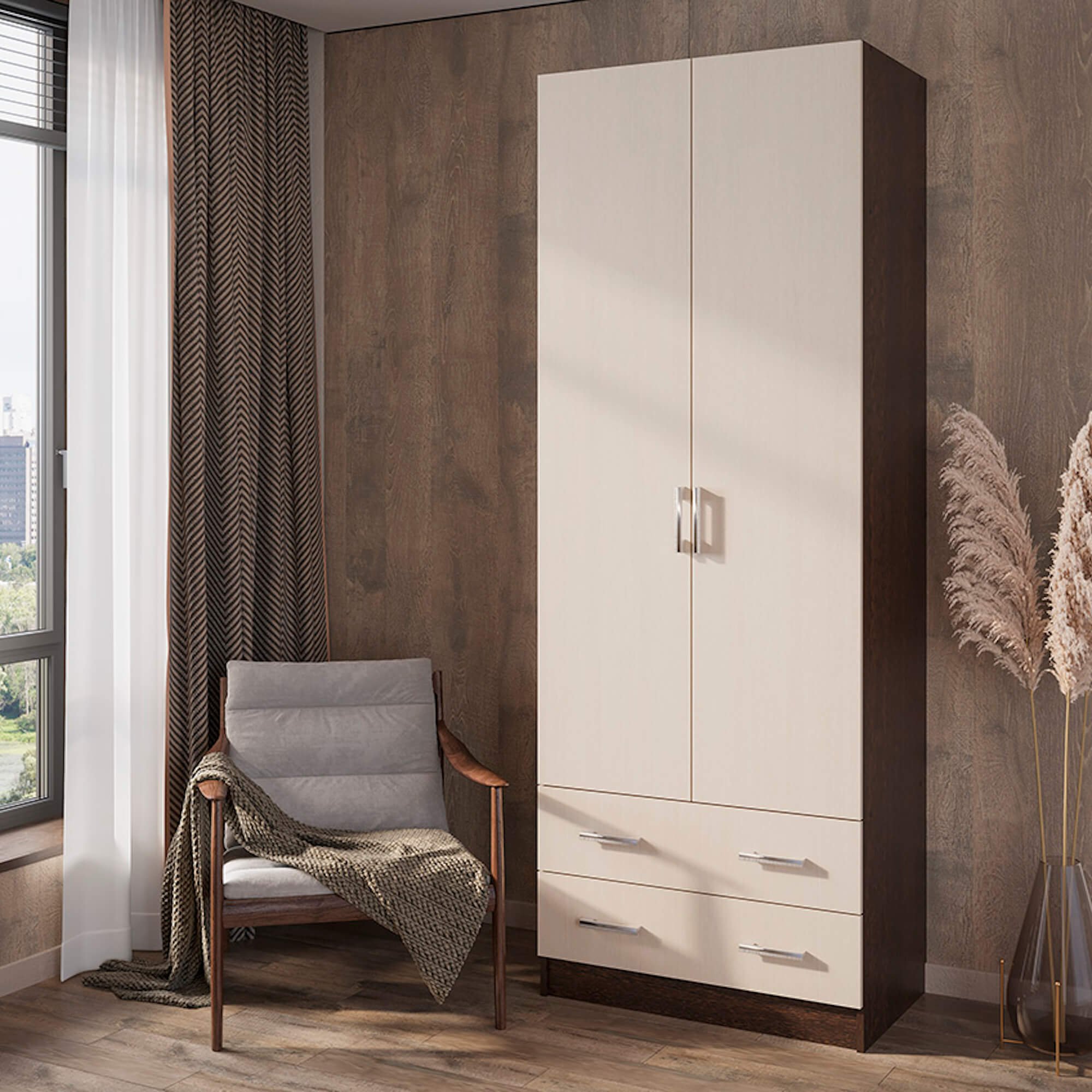 Дуэт Шкаф дуб венге/дуб белфорд