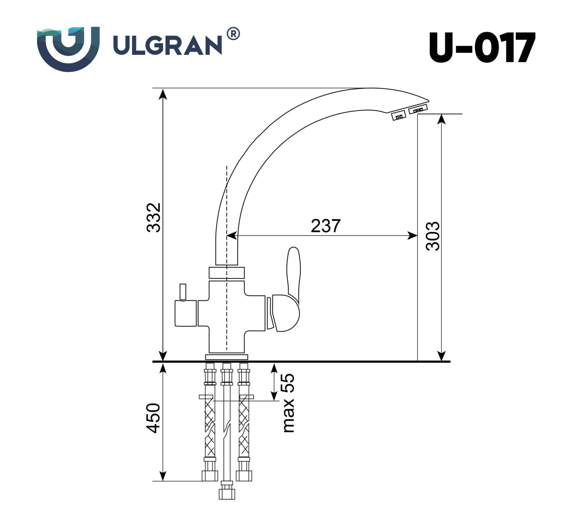 Смеситель ULGRAN U-017
