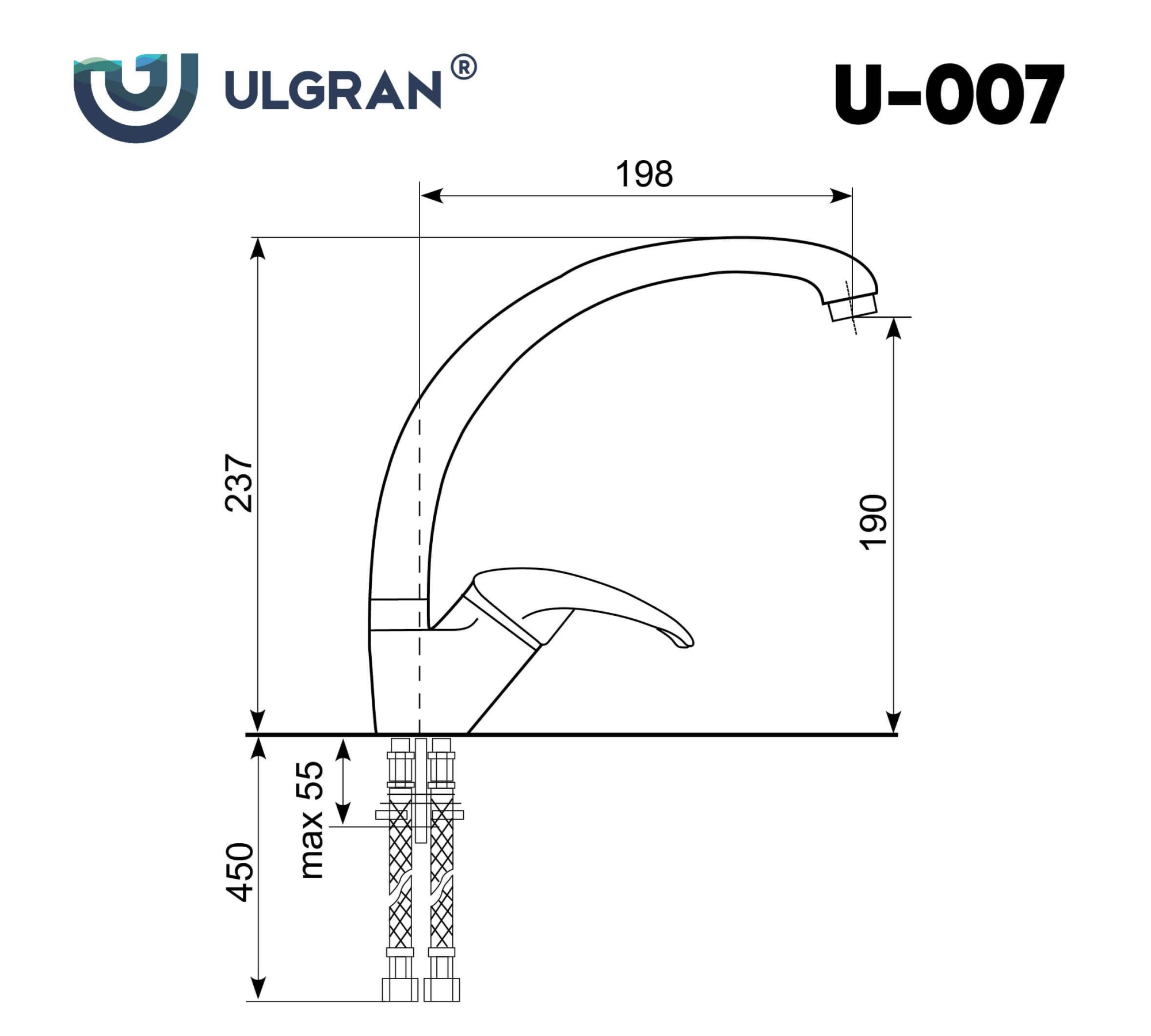 Смеситель ULGRAN U-007